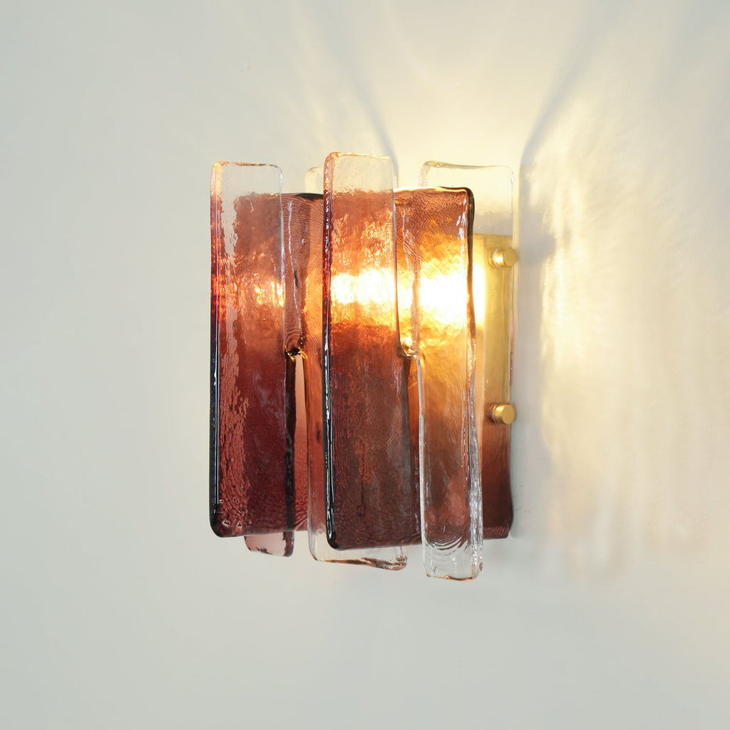 Verdura Architectural Wall Mounted Lamp with Glass Panel Design | Esilora