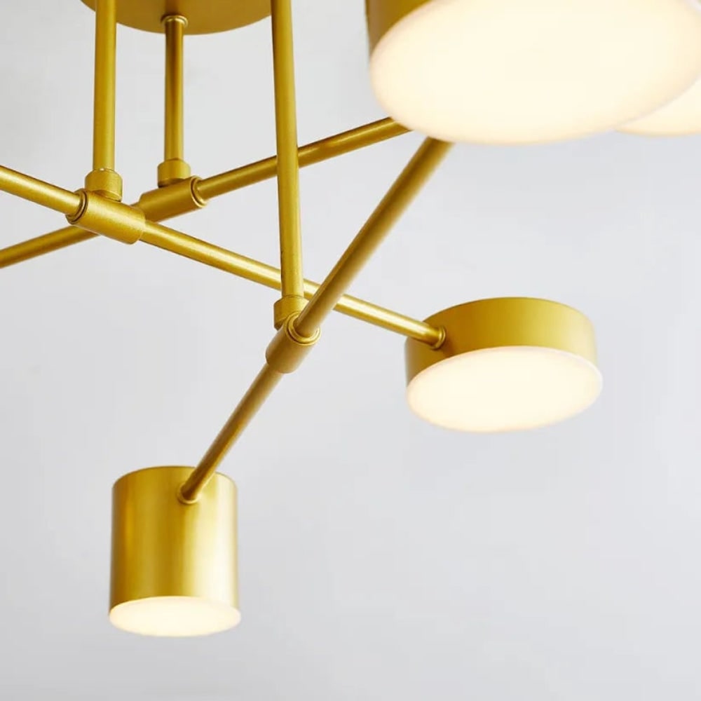 Plafonieră modernă — Cinci brațe reglabile, design elegant