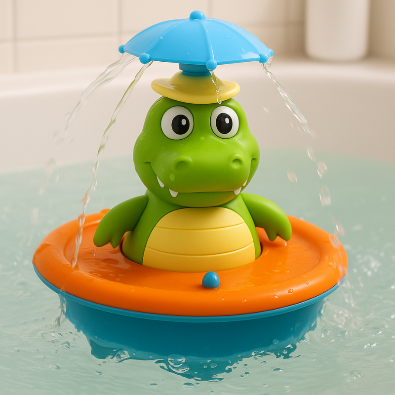 Light Up Floating Crocodile Bath Toy