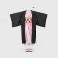 Set complet de costum cosplay din poliester, în stil kimono