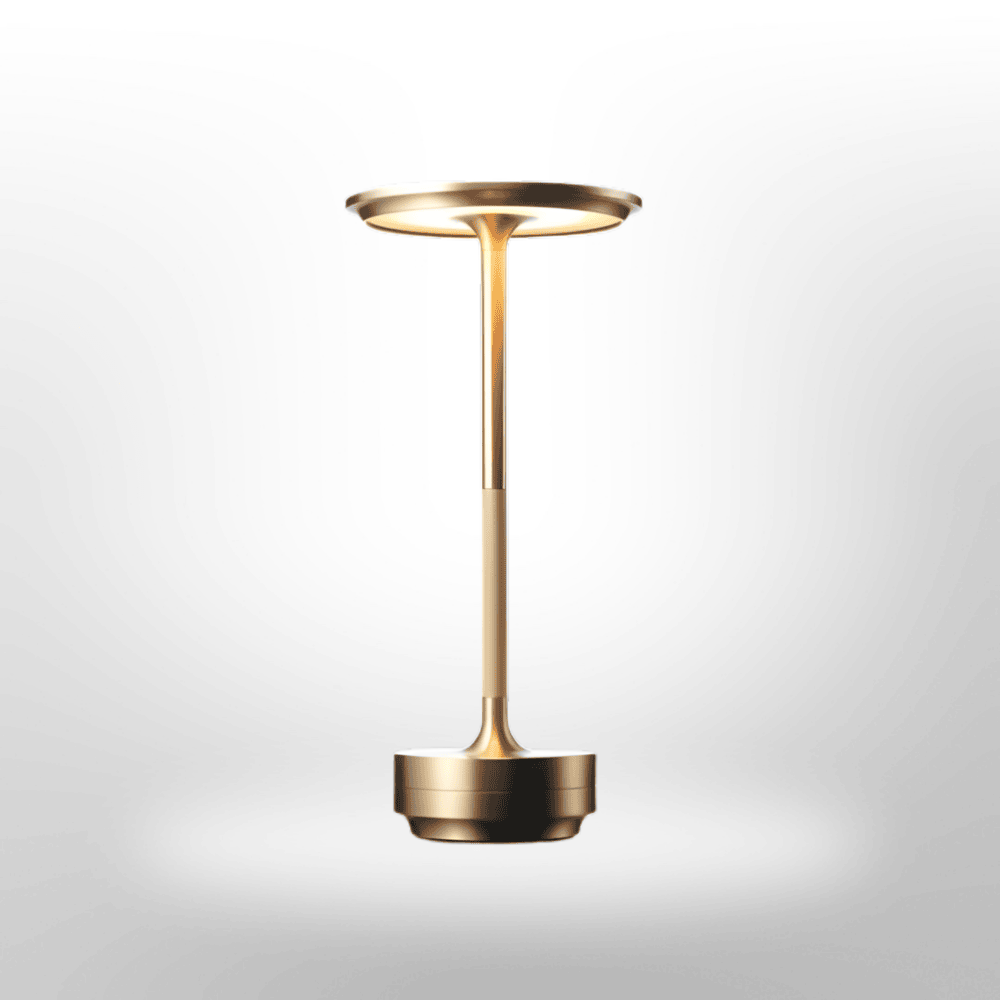 Lámpara de mesa inalámbrica — Luz cálida regulable, control táctil