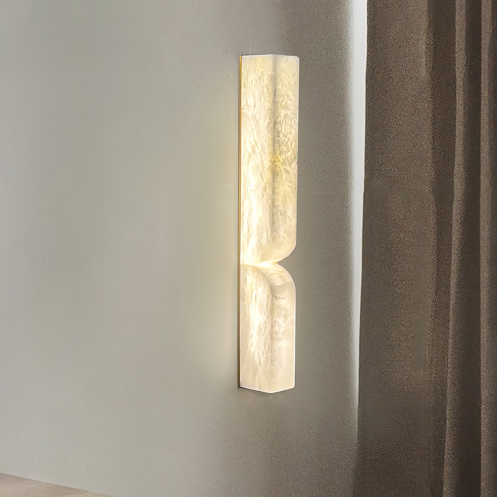 Moderne rechteckige Alabaster-Wandleuchte – Minimalistische Leuchte für Schlafzimmer Flur Wohnzimmer | Esilora