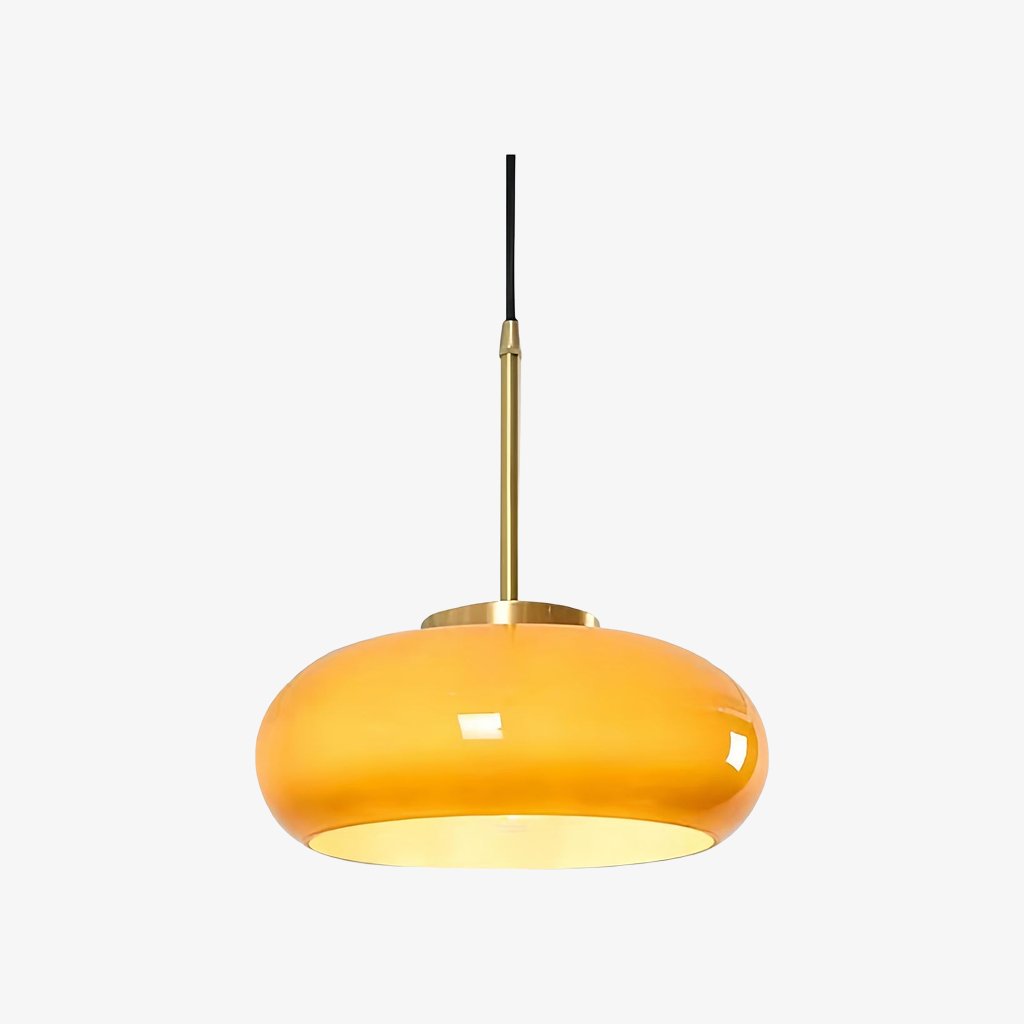 Havelo rund pendellampe i glas – Bauhaus-pendellampe til hjemmet N51 | Esilora