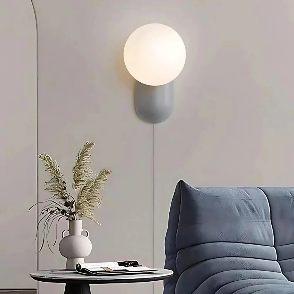Luma Nordic Glass Orb Wall Light | Esilora