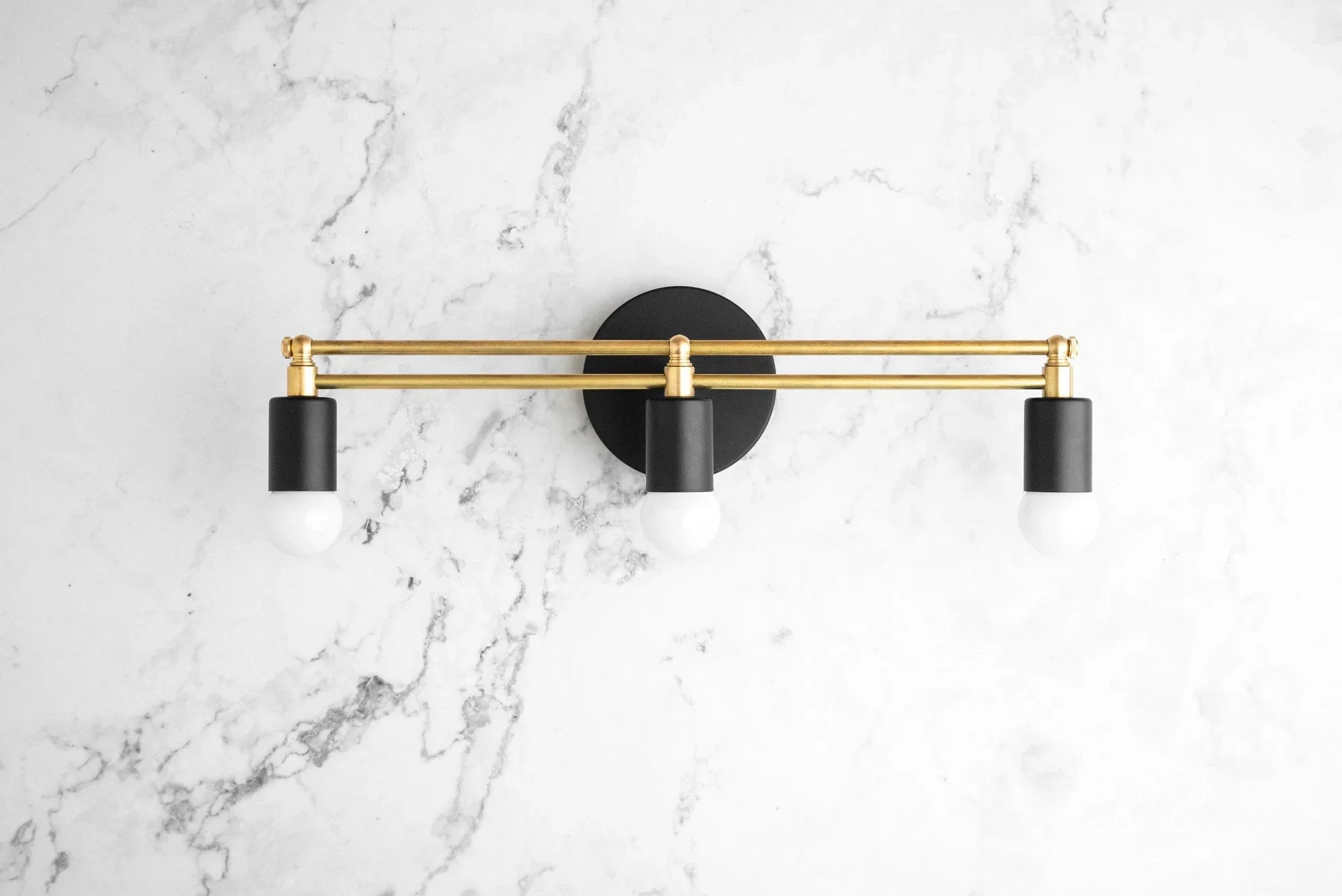 Mobilux Line Sleek Multi-Head Bathroom Wall Light – Designer Vanity Sconce with Glass Shades | Esilora