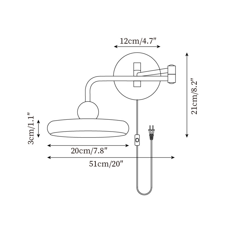 Karlin Plug In Wall Lamp | Esilora
