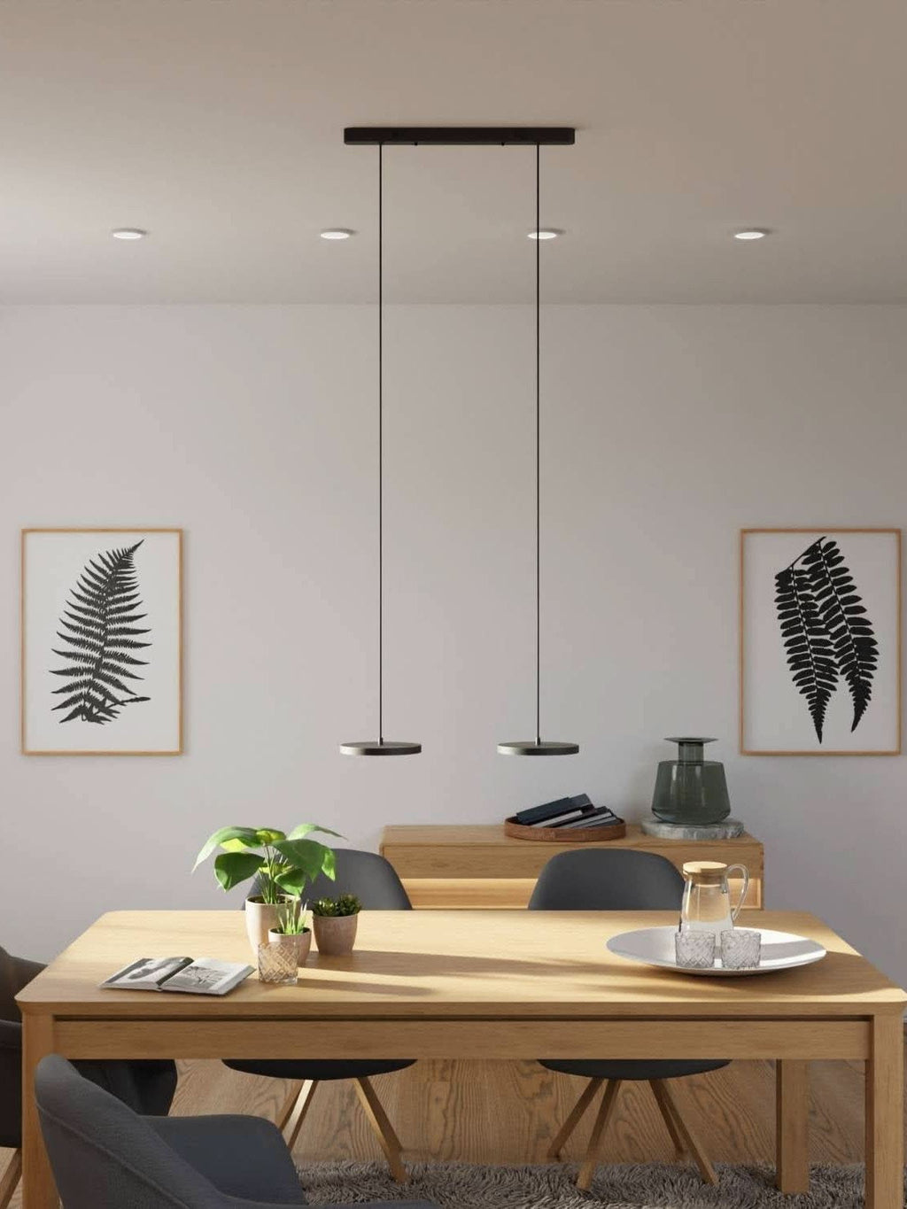 Minimalistische Mehrkopf-Pendelleuchte – Rundes Design für Küche | Esilora