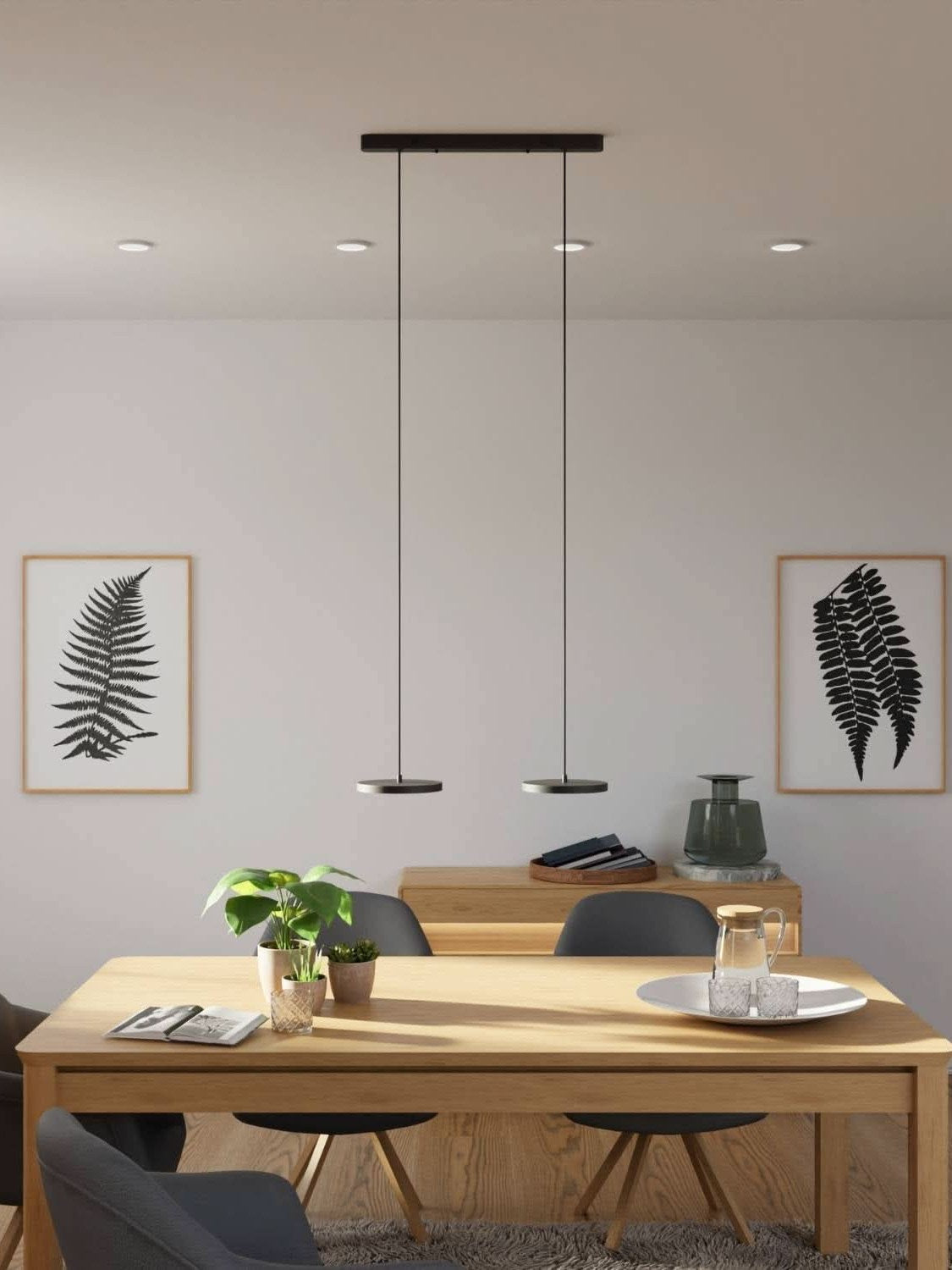 Minimalistische Mehrkopf-Pendelleuchte – Rundes Design für Küche | Esilora