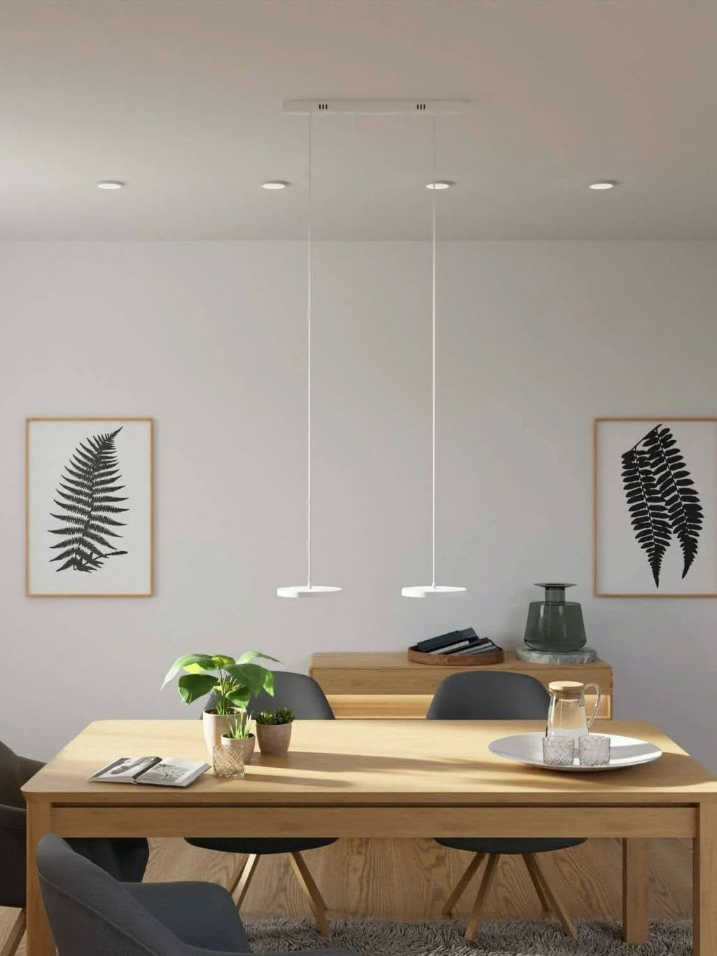 Minimalistische Mehrkopf-Pendelleuchte – Rundes Design für Küche | Esilora