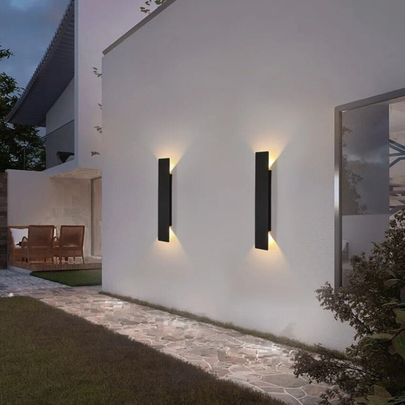 Lampada da parete LED Auralight — alluminio impermeabile, certificazione IP65
