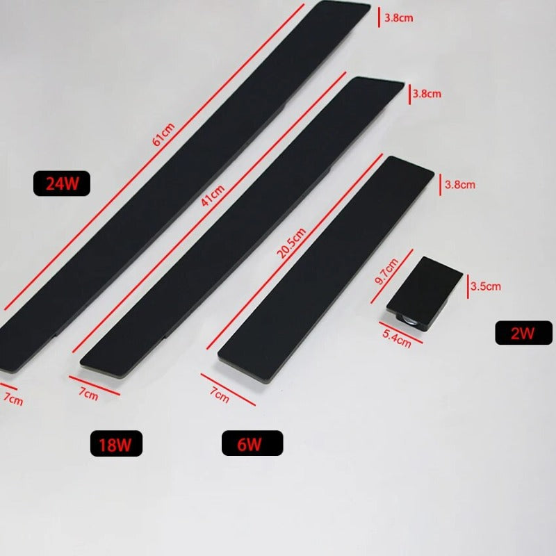 Lampada da parete LED Auralight — alluminio impermeabile, certificazione IP65