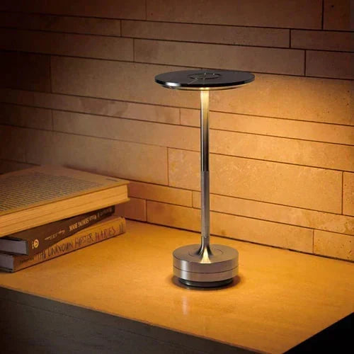 Wireless Dimmable LED Table Lamp — Gold Metal Frame