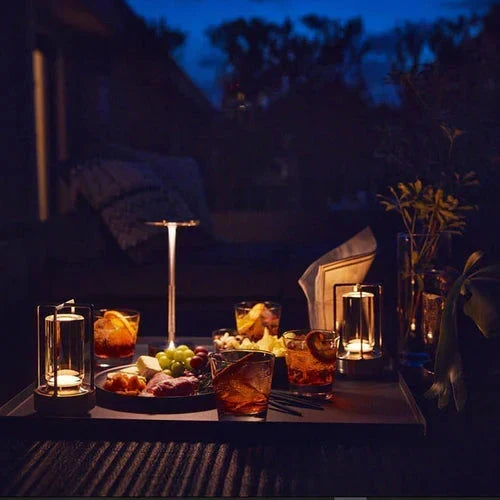 Wireless Dimmable LED Table Lamp — Gold Metal Frame