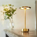 Wireless Dimmable LED Table Lamp — Gold Metal Frame