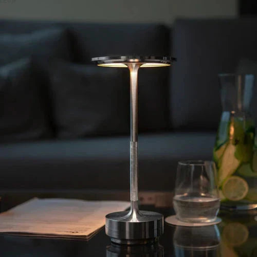 Wireless Dimmable LED Table Lamp — Gold Metal Frame