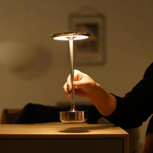 Wireless Dimmable LED Table Lamp — Gold Metal Frame