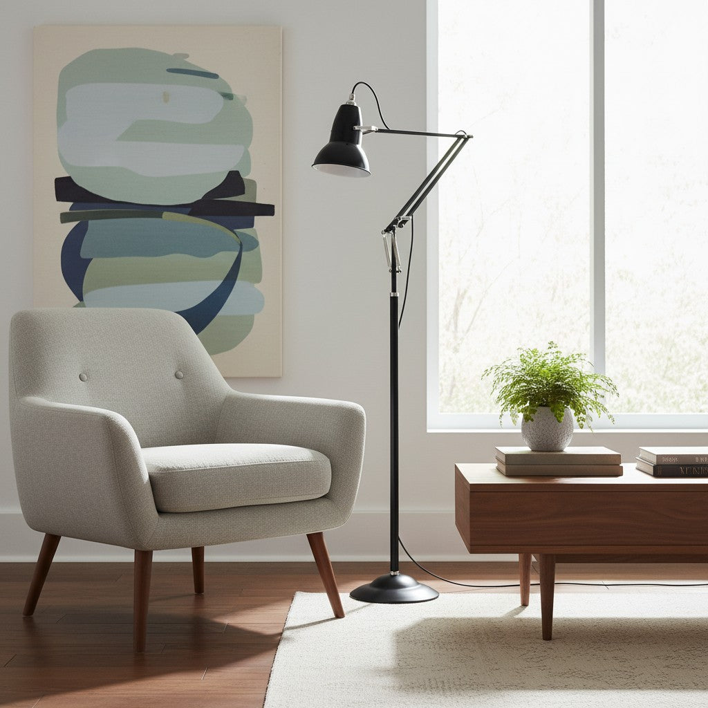 Modryx Modern Functional Design ‑ Industrial Adjustable Floor Standing Lamp for Home Interiors | Esilora
