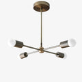 Mobilux Line Mid-Century Gold Sputnik Kronleuchter – Halbeinbau geometrische Messingleuchte | Esilora
