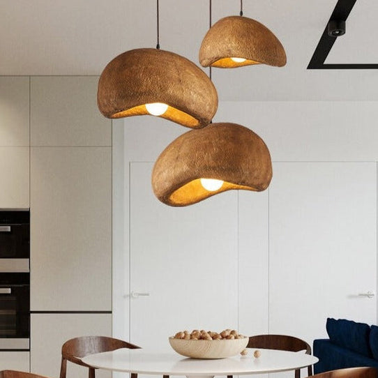 Wabi-Sabi Coffee Cloud Japandi Resin Pendant Light | Esilora