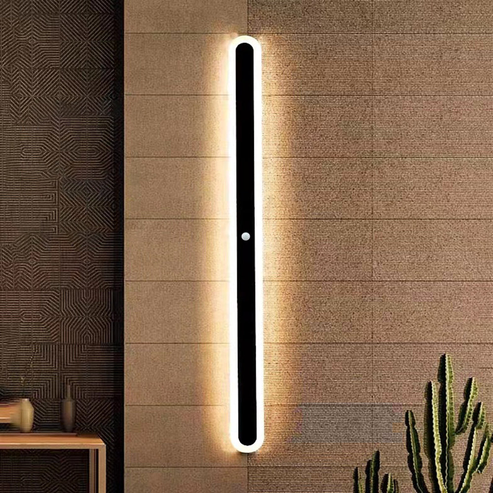 Lampada da parete da esterno ovale minimalista in metallo Edge IP65 impermeabile | Esilora