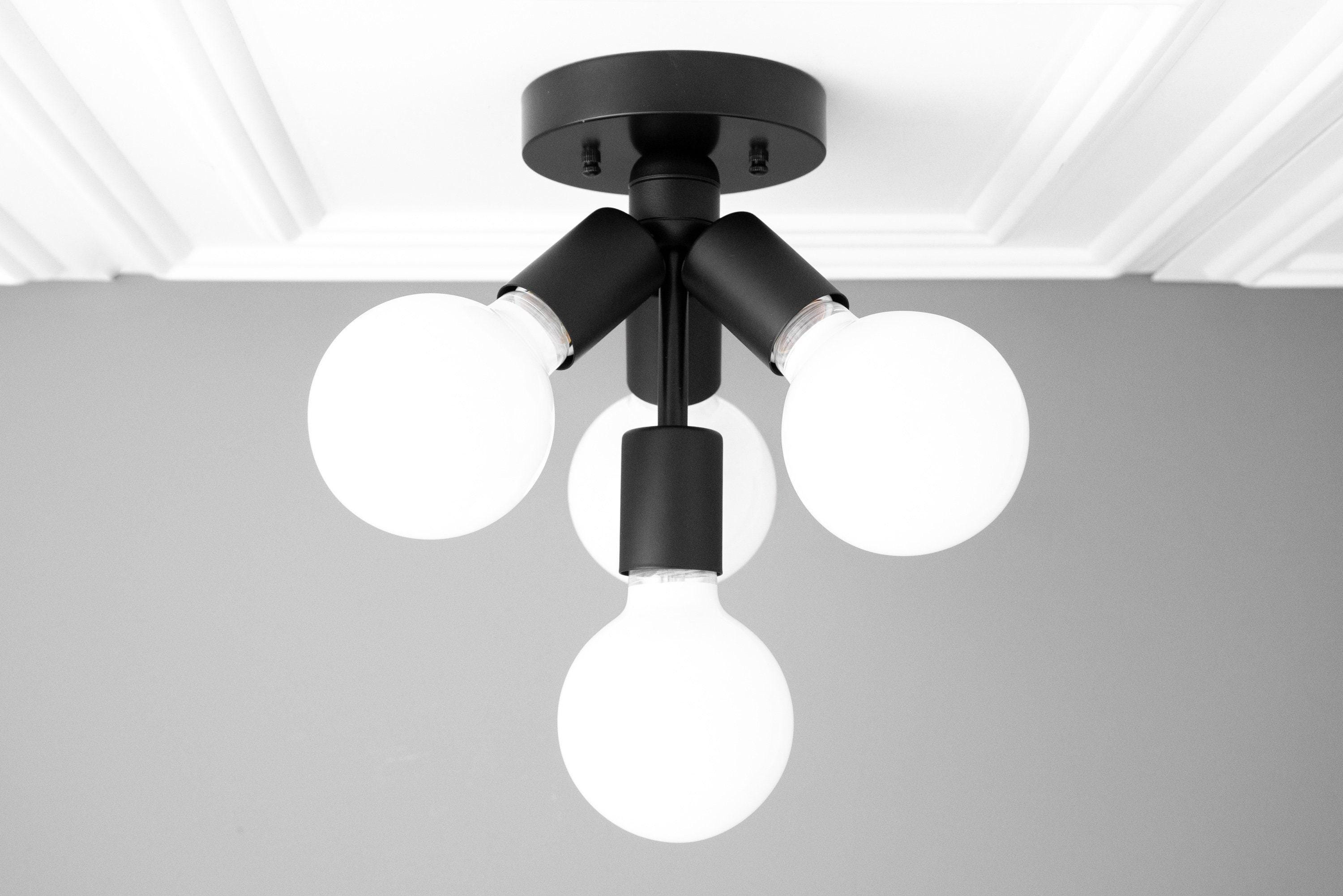 Lampada a plafone elegante Glorica Glass - Design con globo bianco per ambienti contemporanei | Esilora