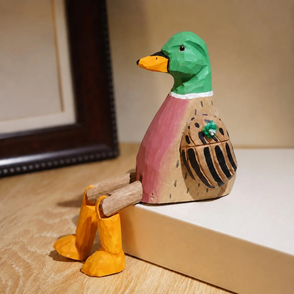 Hand-Carved Wooden Dangling-Leg Animal Ornaments | Esilora