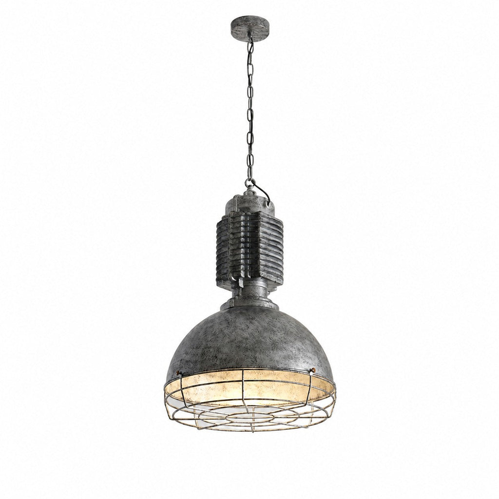 Vintage Industrielle Pendelleuchte mit Eisenkäfig | Esilora