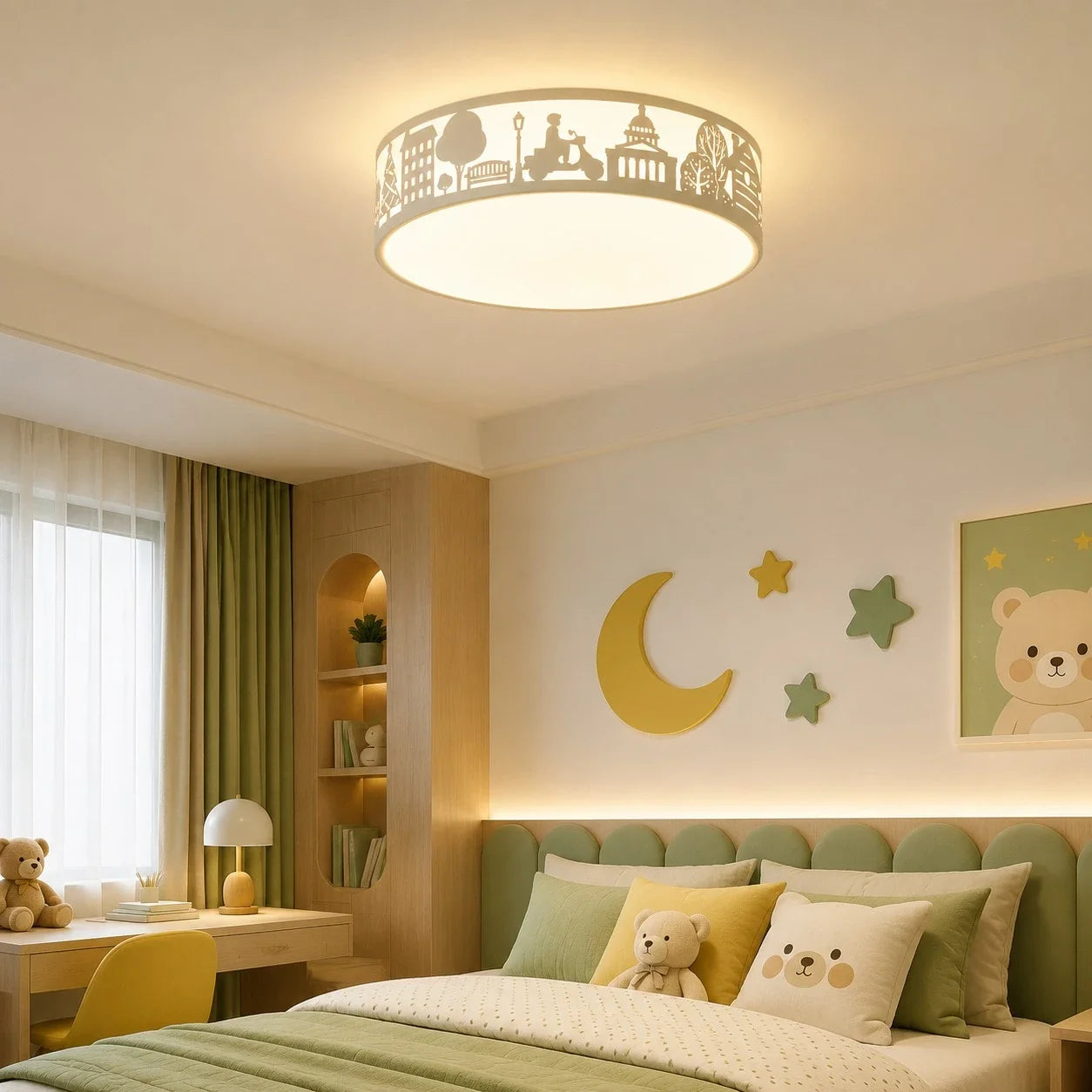 Lampada da soffitto LED a spettro completo con silhouette cava | Esilora