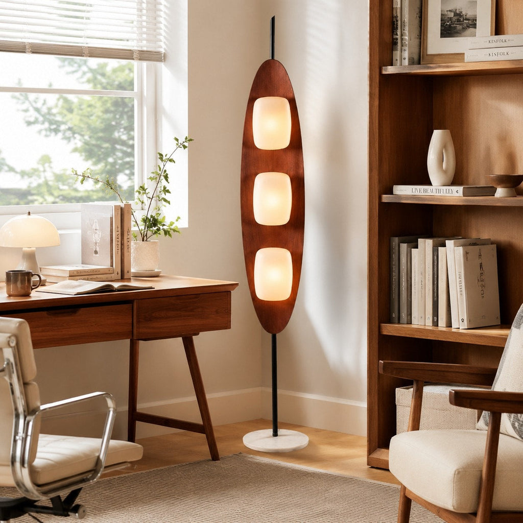Bauhaus Walnut Tone Floor Lamp | Esilora