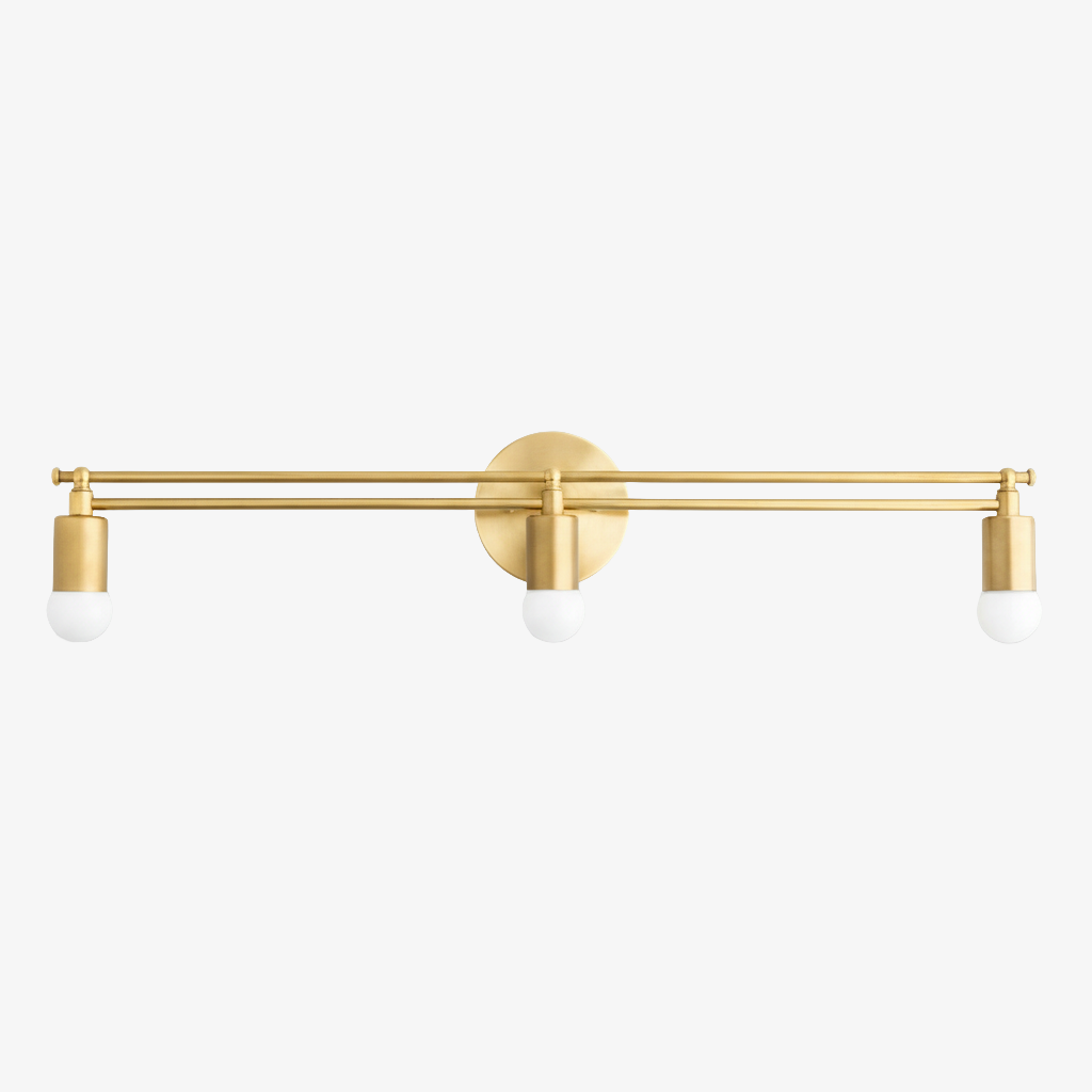 Mobilux Line Sleek Multi-Head Bathroom Wall Light – Designer Vanity Sconce with Glass Shades | Esilora