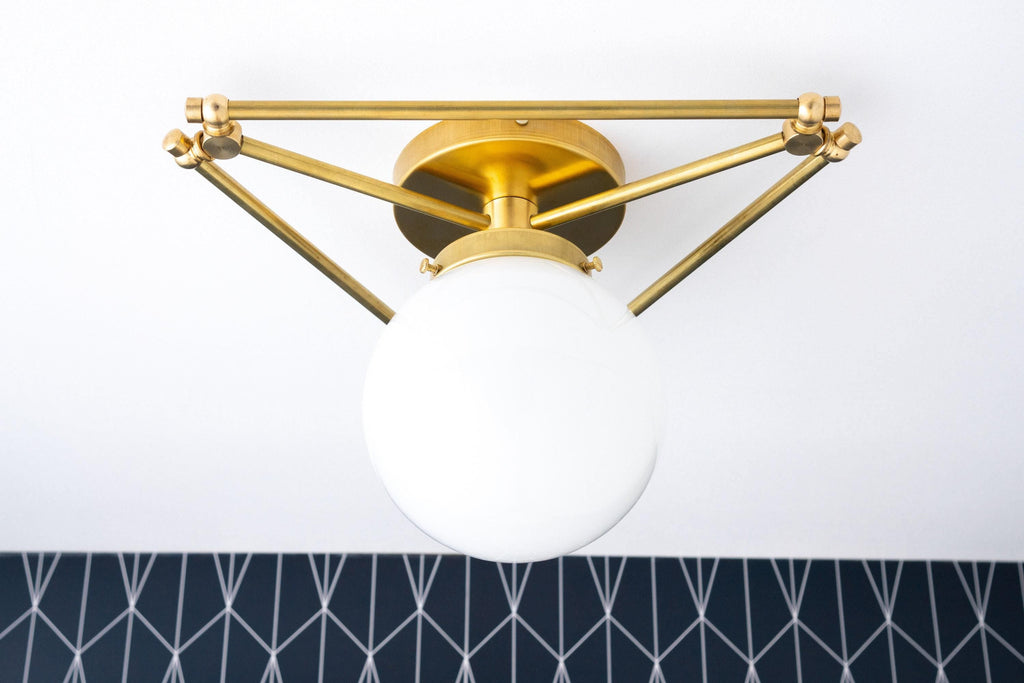 Glorica Glass geometrikus fémvázas mennyezeti lámpa – modern art déco stílusú mennyezeti világítótest nappaliba és étkezőbe | Esilora