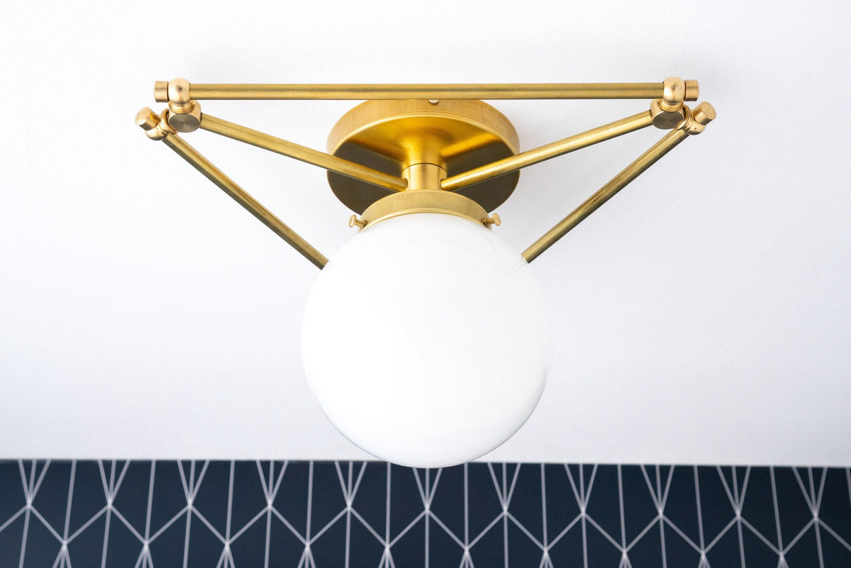 Glorica Glass geometrikus fémvázas mennyezeti lámpa – modern art déco stílusú mennyezeti világítótest nappaliba és étkezőbe | Esilora