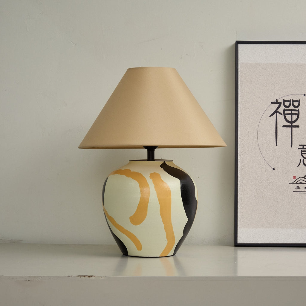Abstract Pattern Ceramic Table Lamp | Esilora