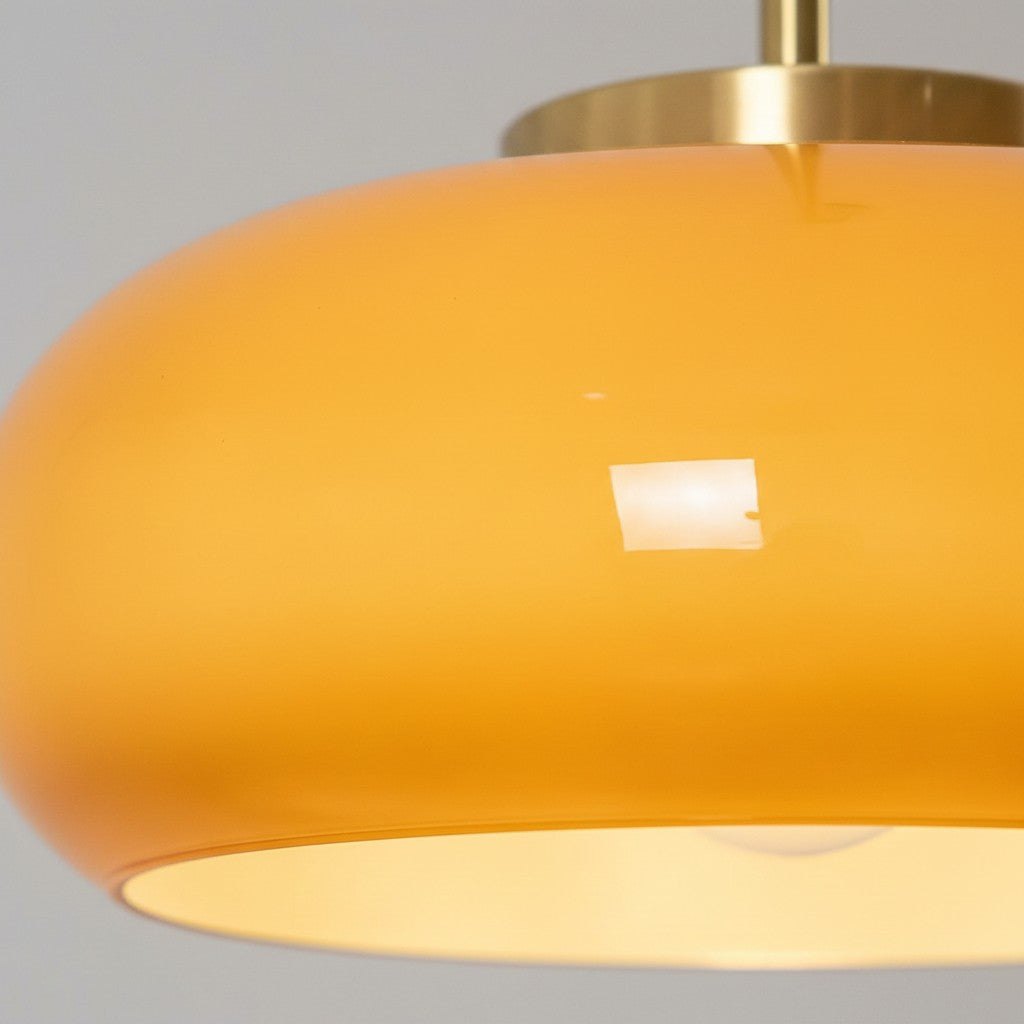 Havelo rund pendellampe i glas – Bauhaus-pendellampe til hjemmet N51 | Esilora