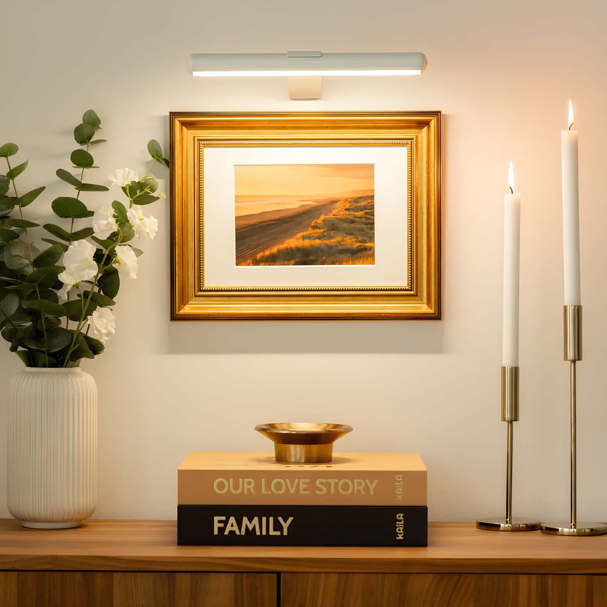 Ardenza Wireless LED Wall Lamp — Dimmable 360° Rotating Head