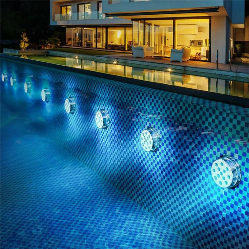 AquaGlow Colorful Rechargeable Waterproof LED Lights for Ponds & Pools