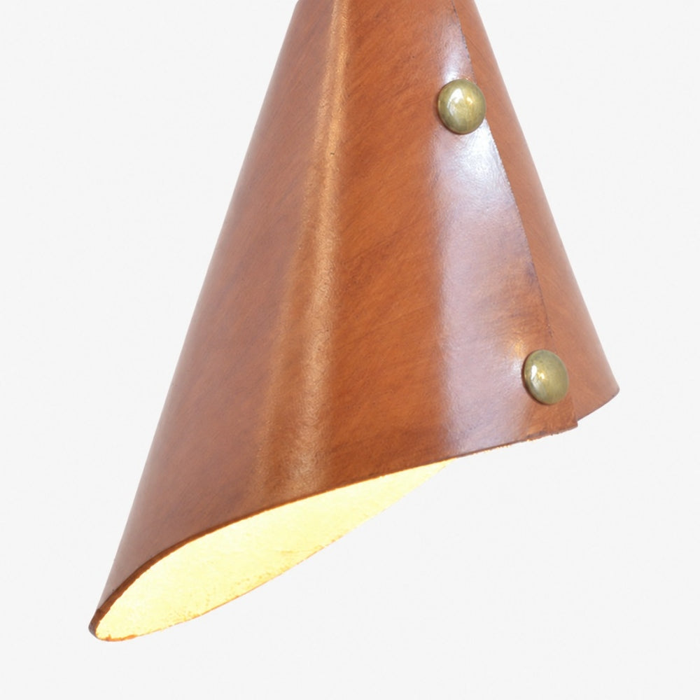 Leather Cone Pendant Lamp | Esilora