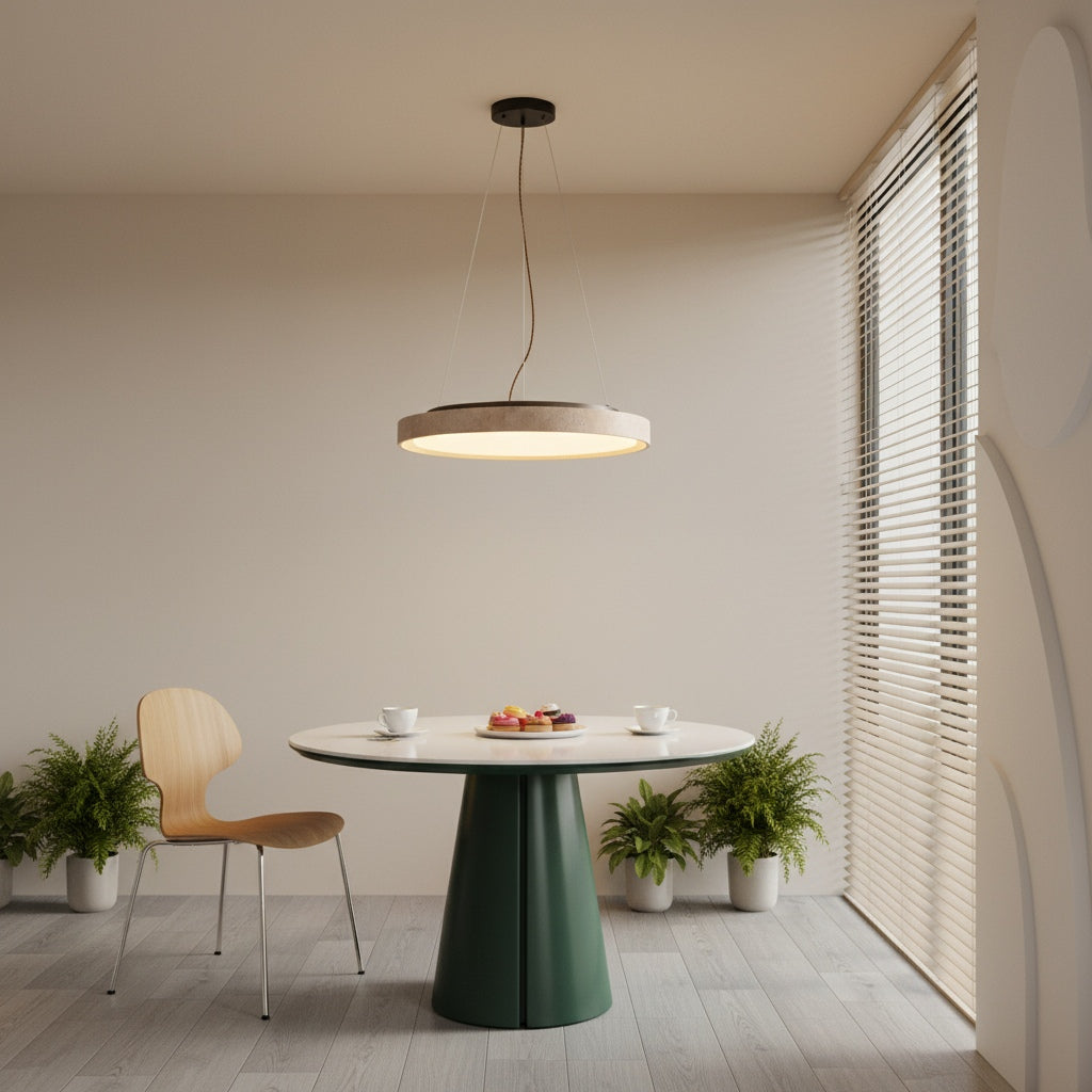 Miravelle Minimalistische Travertin Pendelleuchte – Moderne Lampe für Innenräume | Esilora