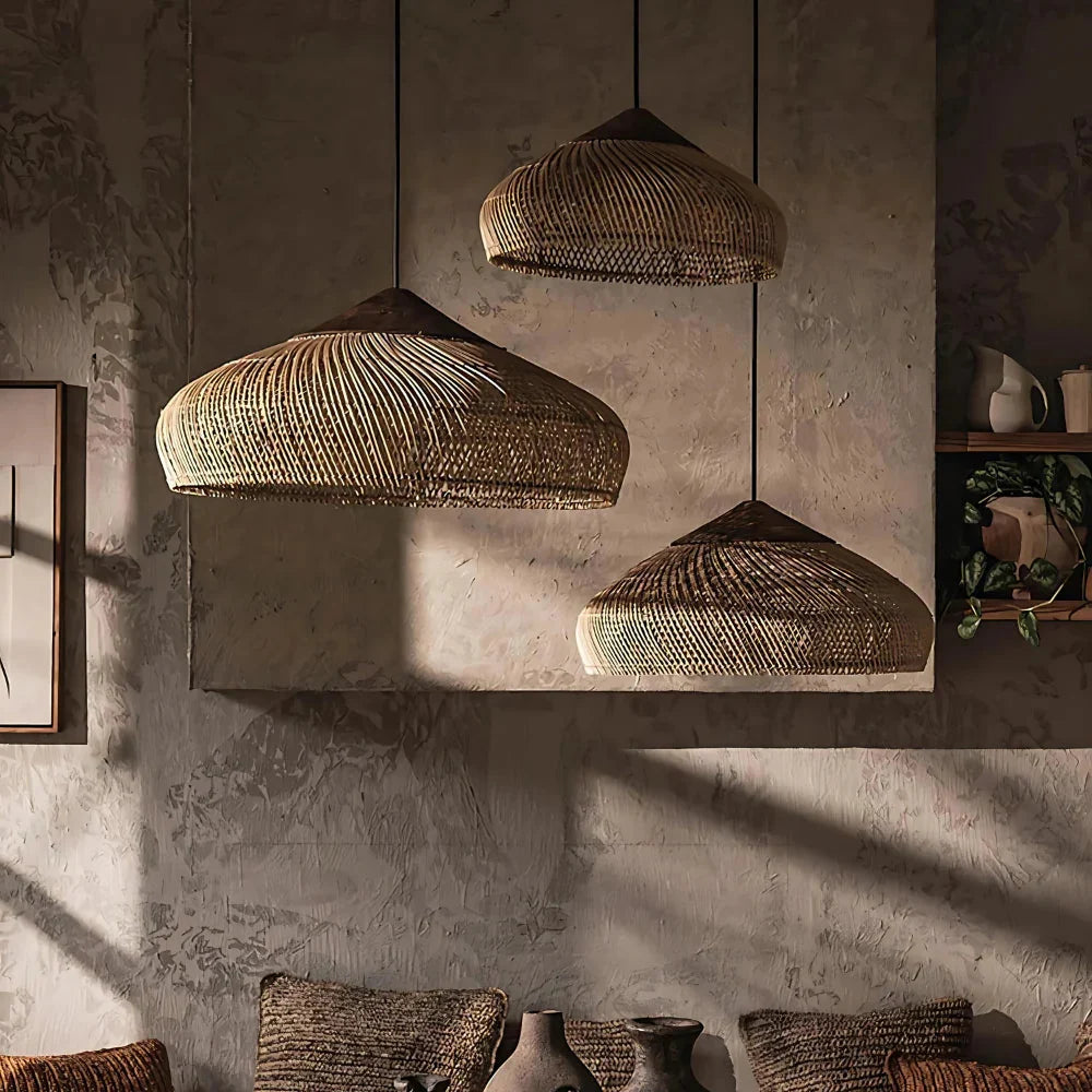 Retro Bohemian Rattan Pendant Light | Esilora