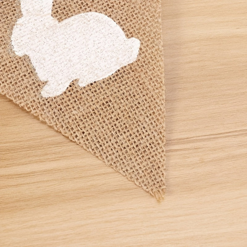 Easter Bunny String Banner — Beige Garland, 250x17cm