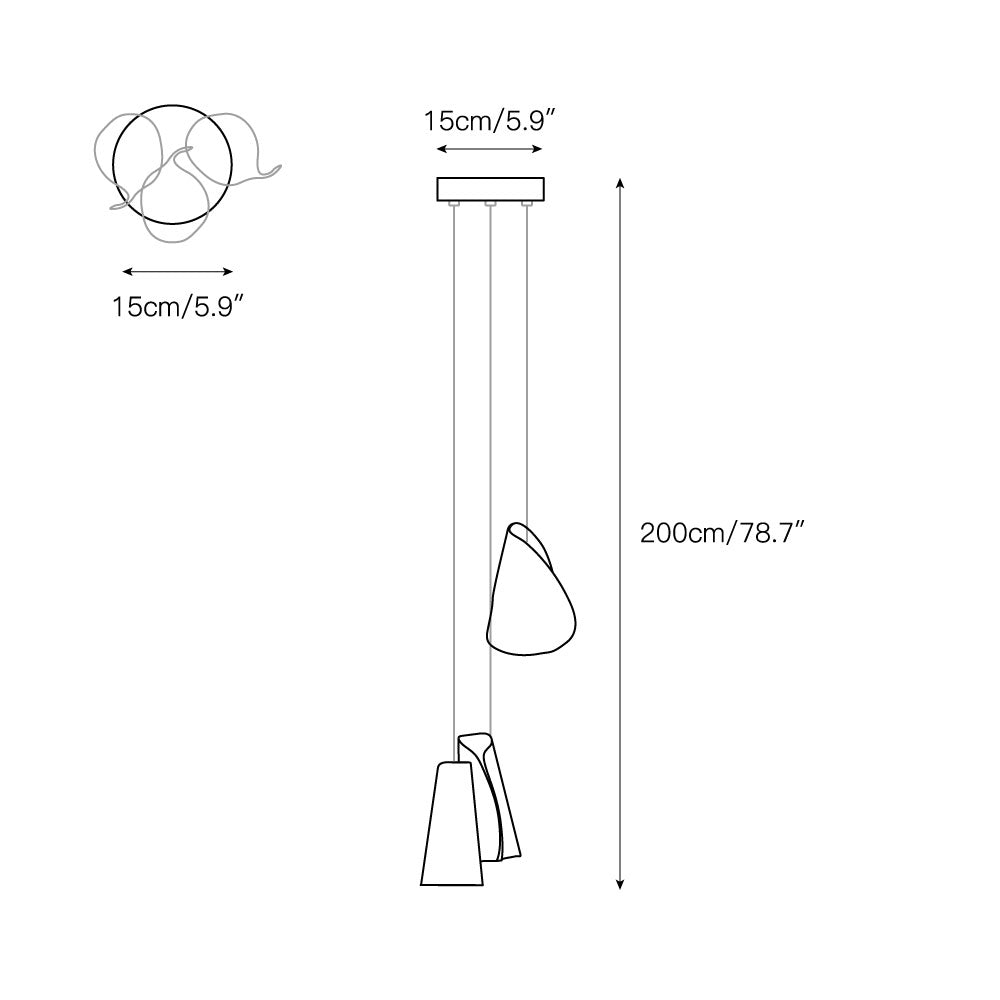 21 Thin Porcelain Pendant Lamp | Esilora