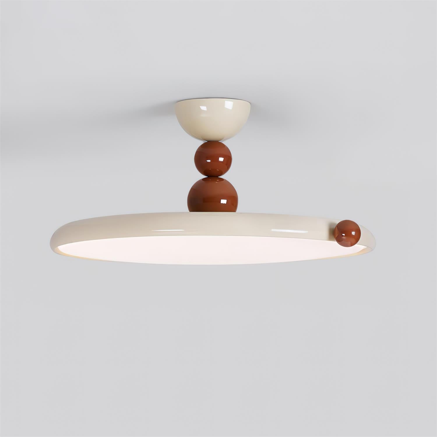 Round Flying Disc Ceiling Light - Retro Style Metal Acrylic | Esilora