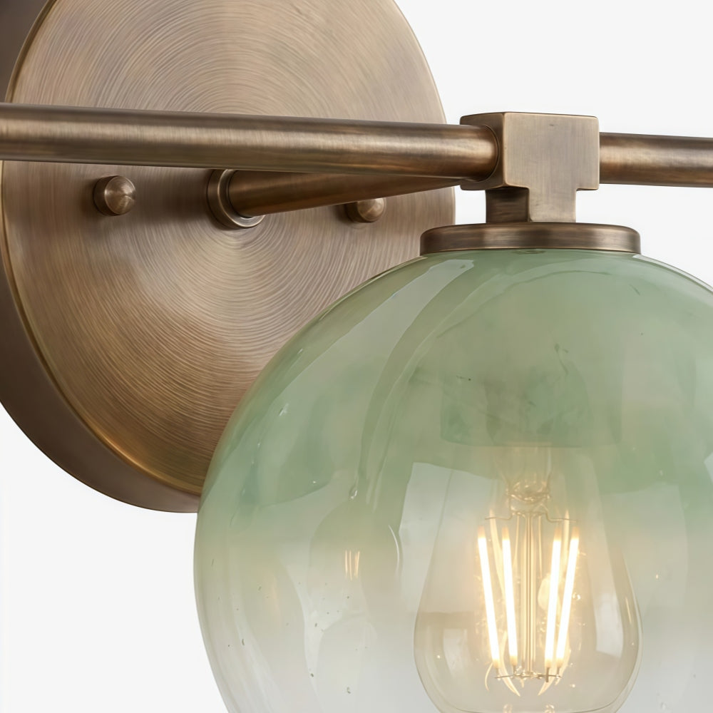Javina globus-vegglampe – minimalistisk lampe i metall og glass med klokkeform for belysning i stue og soverom | Esilora
