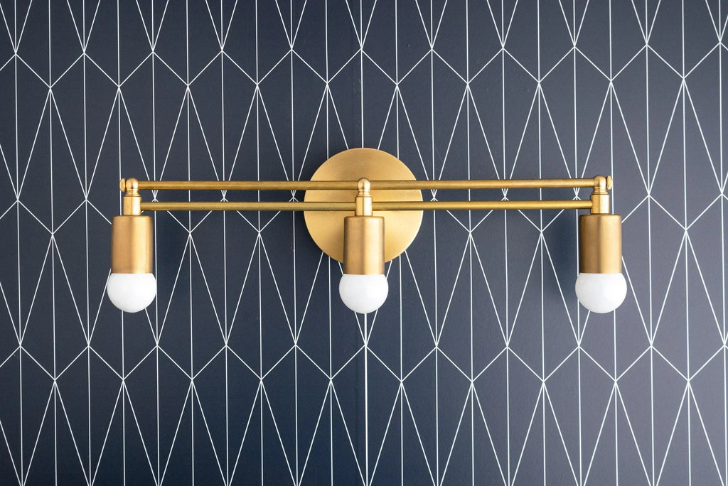 Mobilux Line Sleek Multi-Head Bathroom Wall Light – Designer Vanity Sconce with Glass Shades | Esilora
