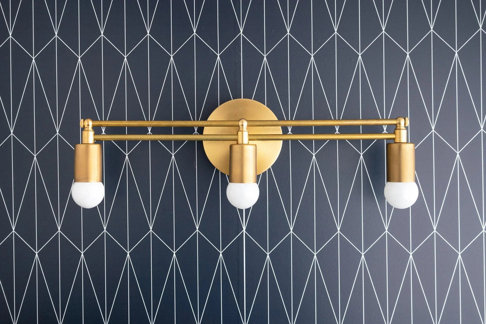 Mobilux Line Sleek Multi-Head Bathroom Wall Light – Designer Vanity Sconce with Glass Shades | Esilora
