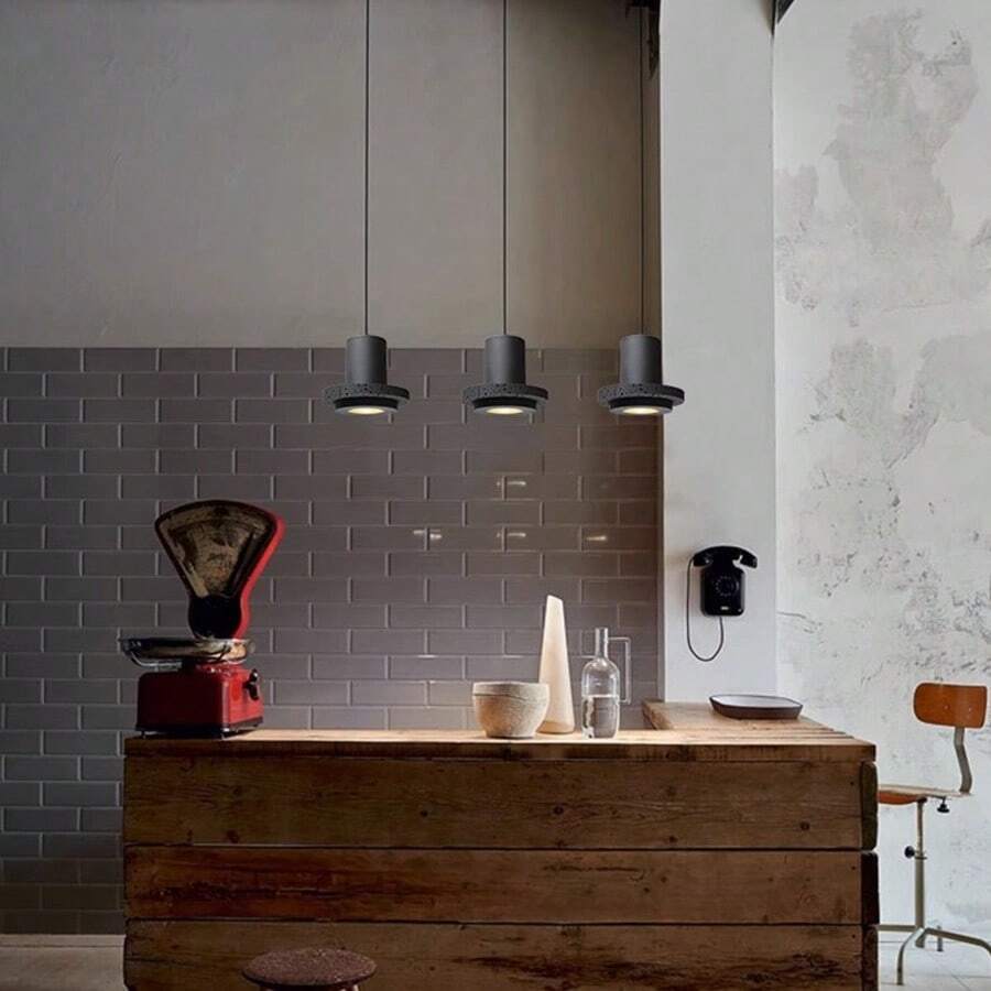 Retro Black Hole Stone Pendant Lamp M36 | Esilora