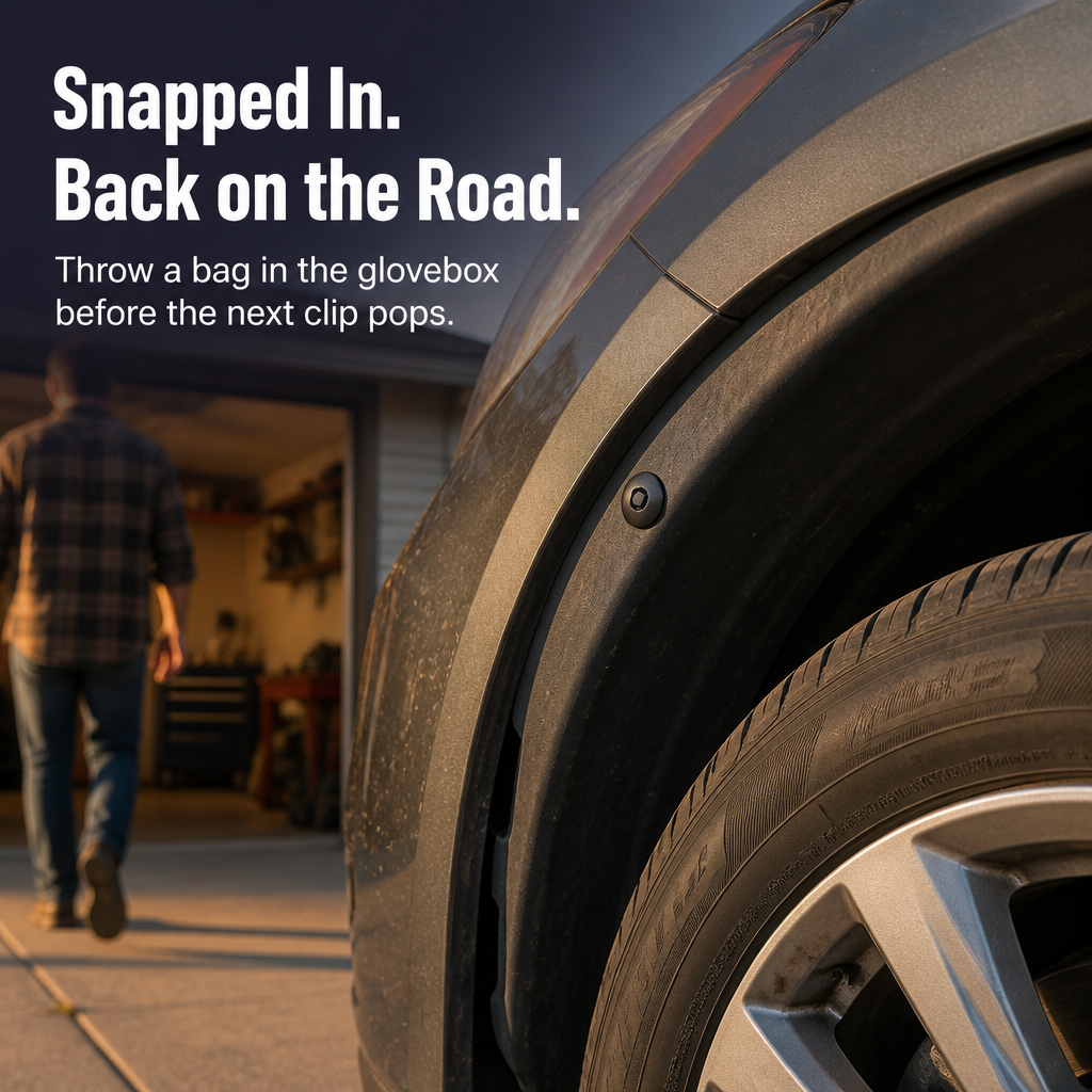 SnapSecure — Snap Loose Mudguards, Fender Liners, and Splash Shields Back Tight - Esilora