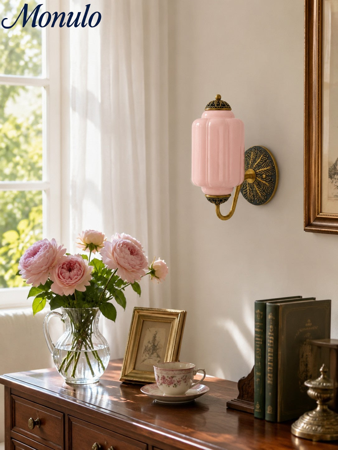 Vintage Milk Glass Sconce Bedside Hallway Eloise Wall Sconce | Esilora