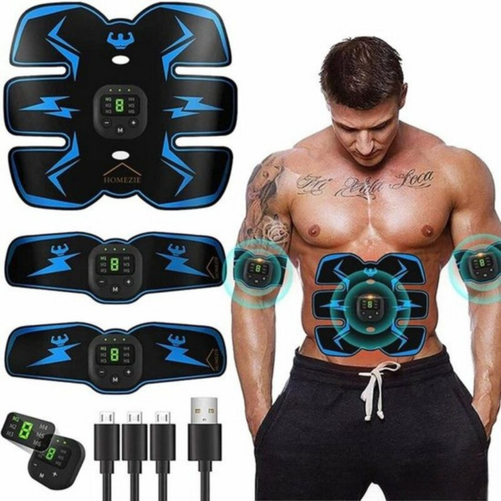 Stimulator muscular abdominal EMS portabil, cu USB