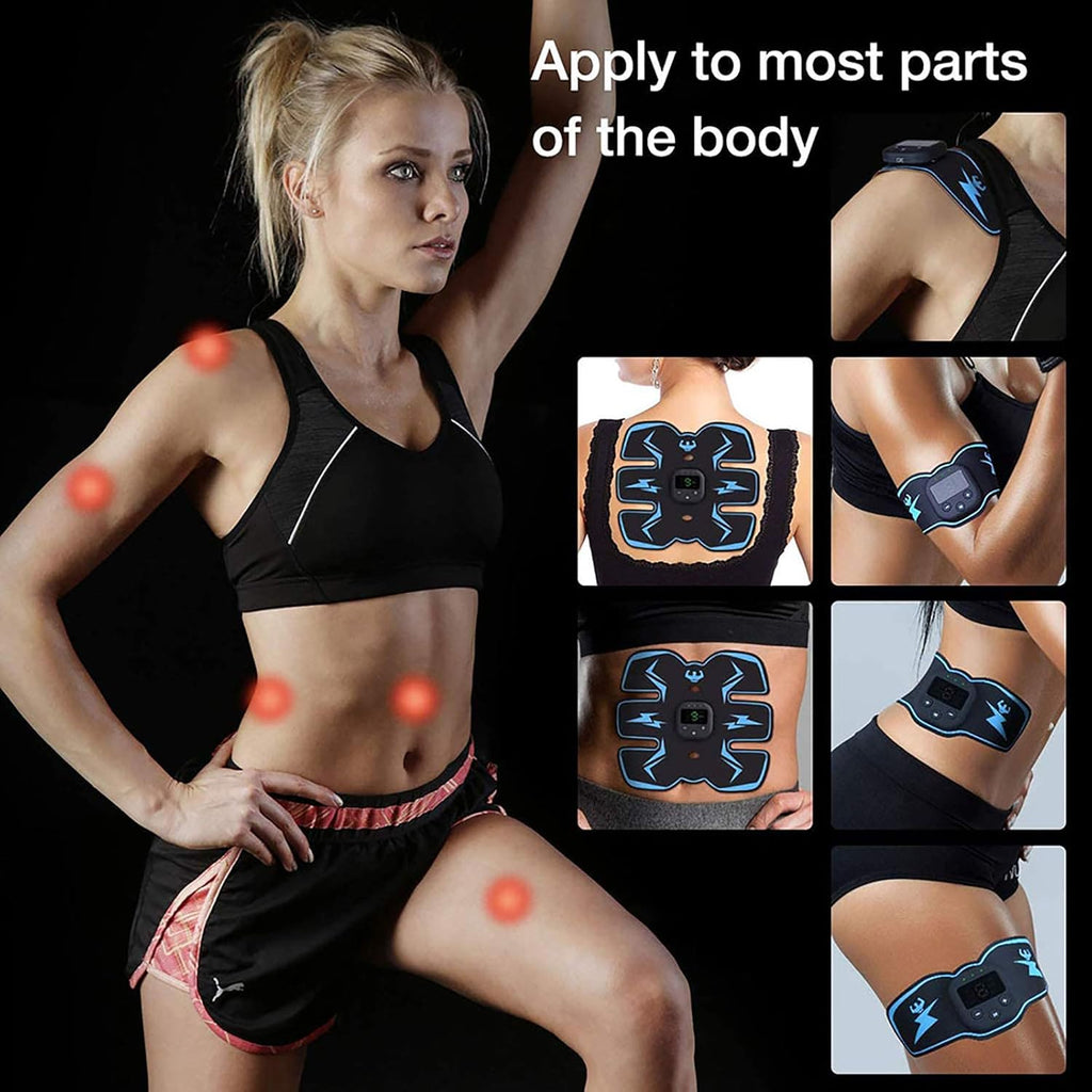 Stimulator muscular abdominal EMS portabil, cu USB